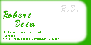 robert deim business card